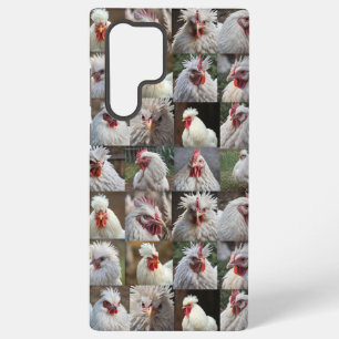 Funda Para Samsung Galaxy S22 Ultra "Plumas en Foco: Un Retrato de Gallina Blanca"