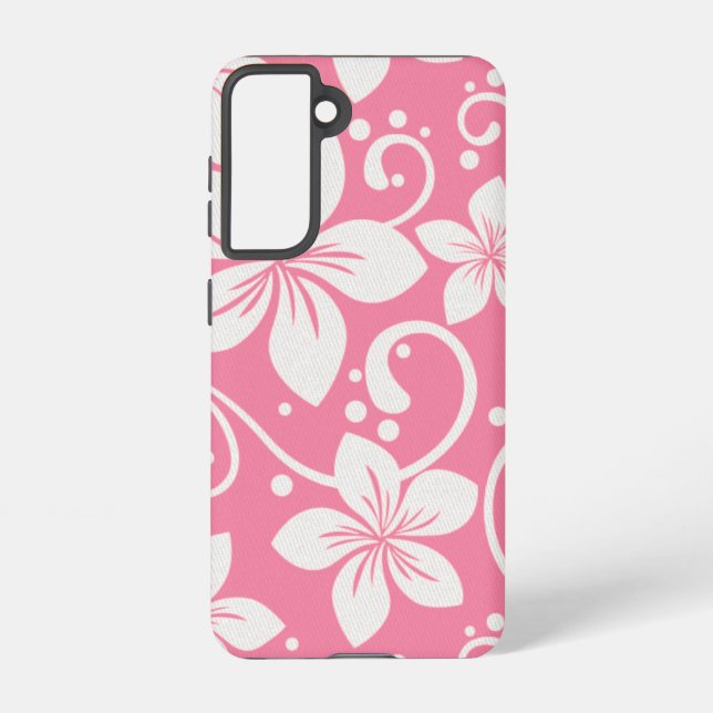 Funda Para Samsung Galaxy Plumeria Swirl Rosa Rosa (Reverso )