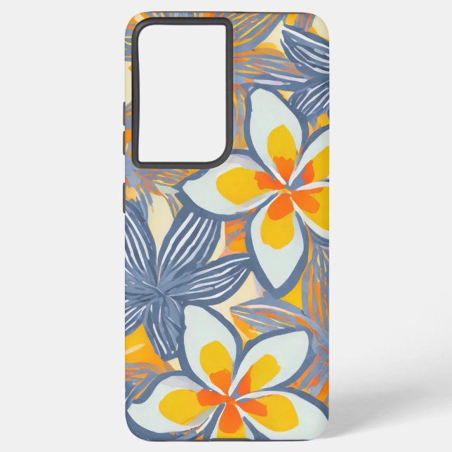 Funda Para Samsung Galaxy Plumeria tropical Hawaii almohada de lanzamiento (Reverso )