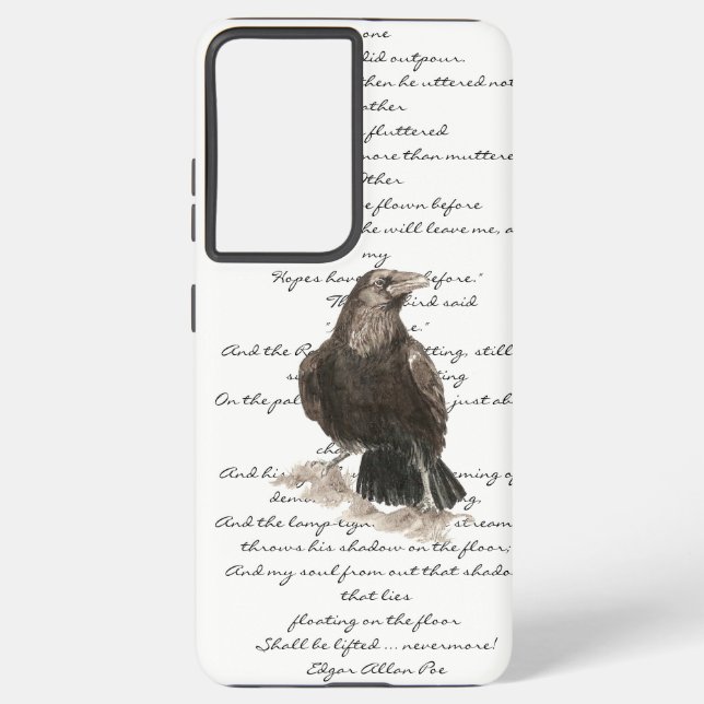 Funda Para Samsung Galaxy Poema de Halloween Edgar Allen Poe Raven (Reverso )