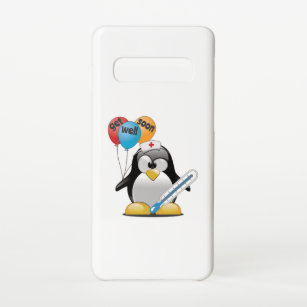 Funda Para Samsung Galaxy S10 Ponte bien pronto. Enfermera de pingüino.