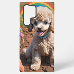 Funda Para Samsung Galaxy S22 Ultra Poodle lindo con arcoiris