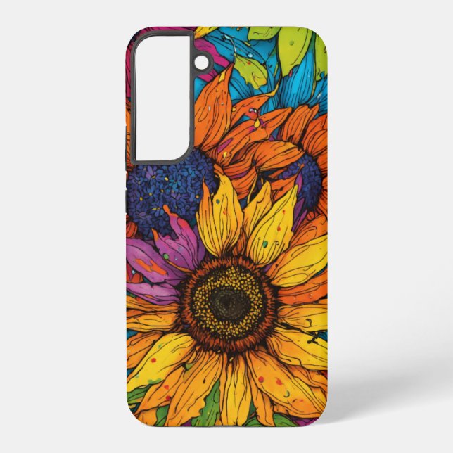 Funda Para Samsung Galaxy Pop Art Sunflower Splash (Reverso )