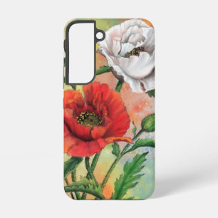 Funda Para Samsung Galaxy S22 Popas rojas blancas Samsung Galaxy Funda
