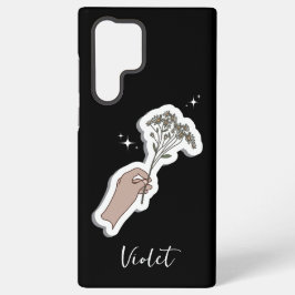 Funda Para Samsung Galaxy S22 Ultra "Por ti" Ilustracion estético de flores