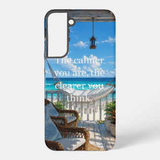 Funda Para Samsung Galaxy S22+ Pórtico costero con hamaca y mar turquesa