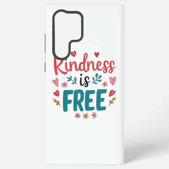 Funda Para Samsung Galaxy Positive "Be Kind" Message with Hearts (Reverso )