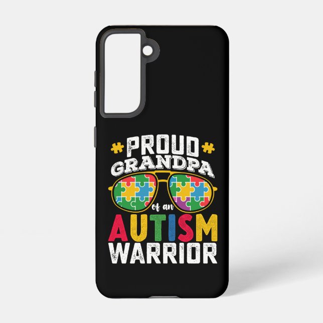 Funda Para Samsung Galaxy Proud Grandpa Of An Autism Warrior Family (Reverso )