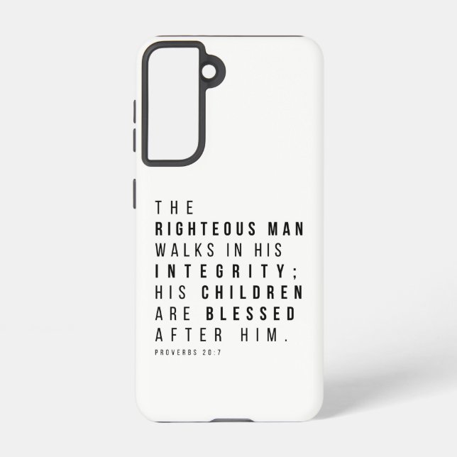 Funda Para Samsung Galaxy Proverbios 20:7 Verso del Día del Padre el hombre  (Reverso )