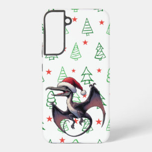 Funda Para Samsung Galaxy S22+ pterodáctilo de gorro de Santa de Navidad