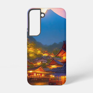 Funda Para Samsung Galaxy S22 Puesta de sol en una aldea indonesia