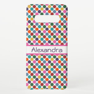 Funda Para Samsung Galaxy S10+ Puntos de polka divertidos y coloridos