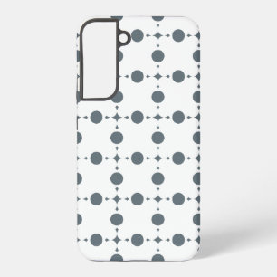 Funda Para Samsung Galaxy S22+ Puntos de Polka Gris, Patrón De Punto De Polka, Pu