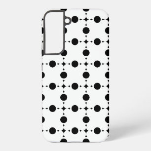 Funda Para Samsung Galaxy S22+ Puntos de Polka Negro, Patrón de Punto de Polka, P