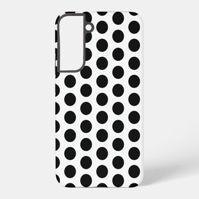 Funda Para Samsung Galaxy Puntos de polka negros y blancos (Reverso )