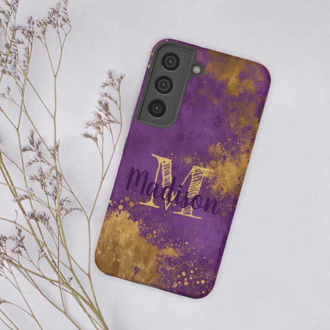 Funda Para Samsung Galaxy Purple Gold Louisiana Estado Nombre inicial (Subido por el creador)