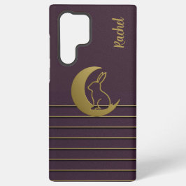 Funda Para Samsung Galaxy S22 Ultra Purple Moon Bunny Design