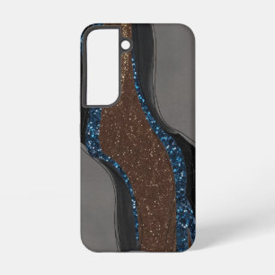 Funda Para Samsung Galaxy S22 Purpurina de Geode abstracto