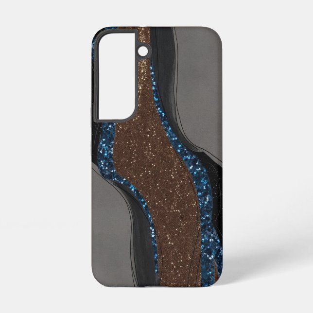Funda Para Samsung Galaxy Purpurina de Geode abstracto (Reverso )