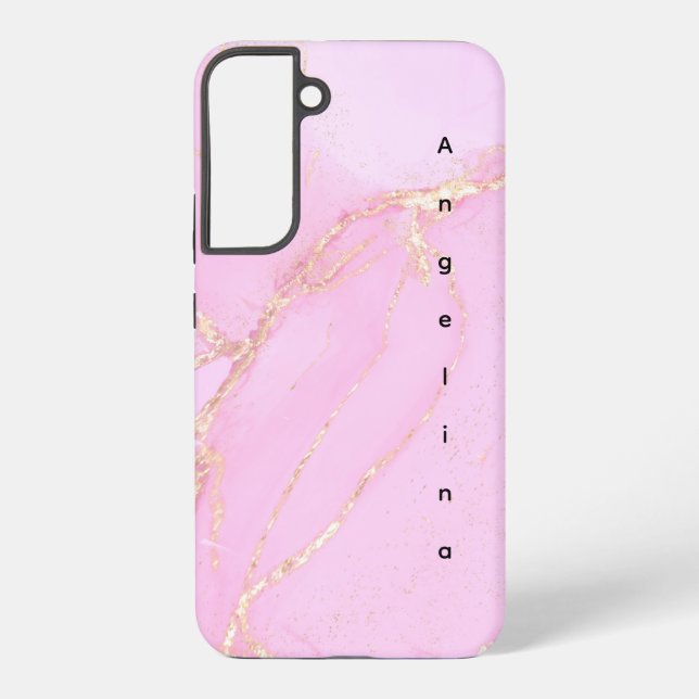 Funda Para Samsung Galaxy Purpurina de oro en la nube rosa personalizado (Reverso )