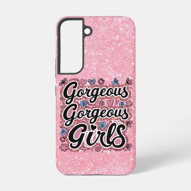 Funda Para Samsung Galaxy Purpurina magnífico doodle de chicas (Reverso )