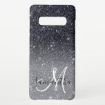 Funda Para Samsung Galaxy S10  Purpurina negro moderno marca nombre personalizado<br><div class="desc">Presentamos nuestro impresionante producto de nombre personalizado de Purpurina negro moderno Sparkles, disponible exclusivamente en Zazzle! Añade un toque de elegancia y brillo a tu vida cotidiana con este artículo hecho por personalizados. Nuestro moderno producto de nombre personalizado Sparkles Purpurina negro presenta un elegante fondo negro adornado con fascinantes chispas...</div>