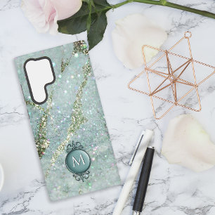 Funda Para Samsung Galaxy S22 Ultra Purpurina y esparkles oro y verde