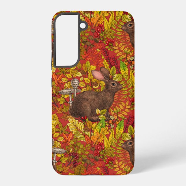 Funda Para Samsung Galaxy Rabbit otoñal en rojo (Reverso )