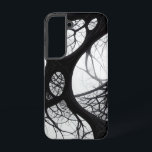Funda Para Samsung Galaxy S22 Raíces orgánicas oscuras Resumen Funda del patrón<br><div class="desc">Haz una declaración audaz y protege tu teléfono con este funda duro y brillante que presenta un diseño abstracto intrigante. La obra presenta una red fascinante de estructuras orgánicas oscuras y entrelazadas, como raíces o ramas, que se enmarcan en un fondo de luz contrastante. Este complejo patrón evoca una sensación...</div>