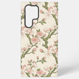 Funda Para Samsung Galaxy S22 Ultra Rama de flor de cerezo sonrojada | Floral suave ro