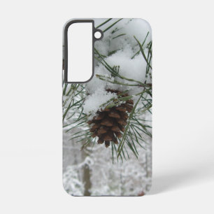 Funda Para Samsung Galaxy S22 Rama de pino nevada Fotografía de la naturaleza in
