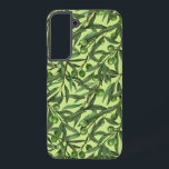 Funda Para Samsung Galaxy S22  Ramas de oliva en verde oliva<br><div class="desc">Acuarela transparente pintada a mano con ramas de oliva</div>