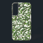 Funda Para Samsung Galaxy S22  Ramas de olivo blanquecinas<br><div class="desc">Acuarela transparente pintada a mano con ramas de oliva</div>