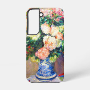 Funda Para Samsung Galaxy S22 Ramo de Crisantemos y un Abanico Japonés
