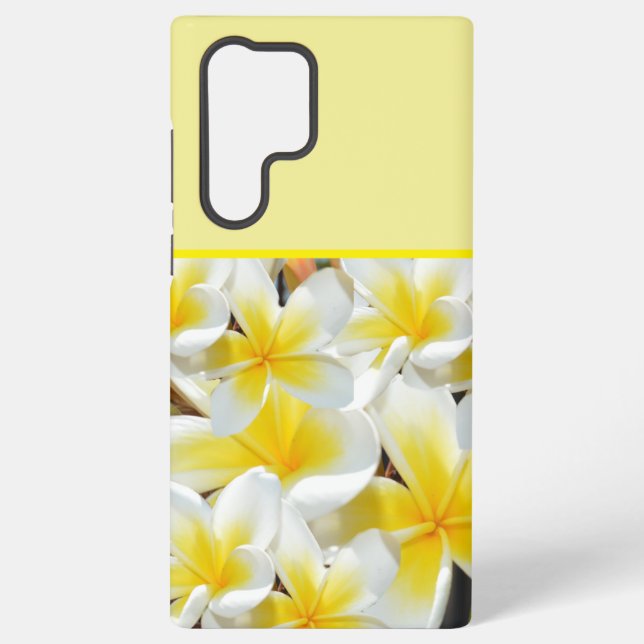 Funda Para Samsung Galaxy Ramo de frangipani amarillo, (Reverso )
