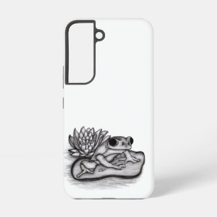 Funda Para Samsung Galaxy S22 Rana con flor de loto