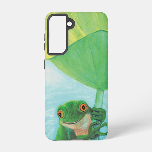 Funda Para Samsung Galaxy Rana verde bajo Lily Pad (Reverso )