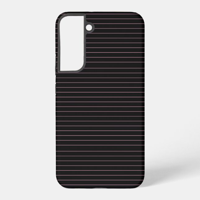 Funda Para Samsung Galaxy rayado negro y rosa (Reverso )