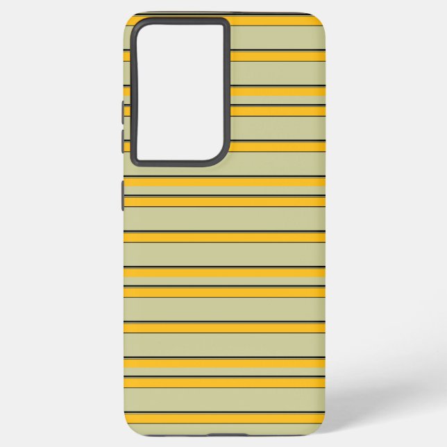 Funda Para Samsung Galaxy Rayas amarillas modernas lindas (Reverso )