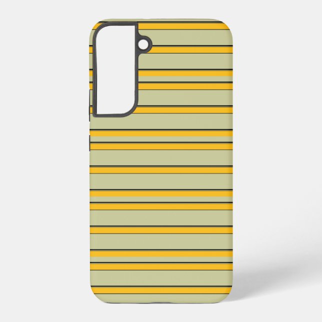 Funda Para Samsung Galaxy Rayas amarillas modernas lindas (Reverso )