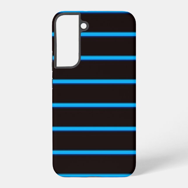 Funda Para Samsung Galaxy Rayas azules cielo lindas negras (Reverso )