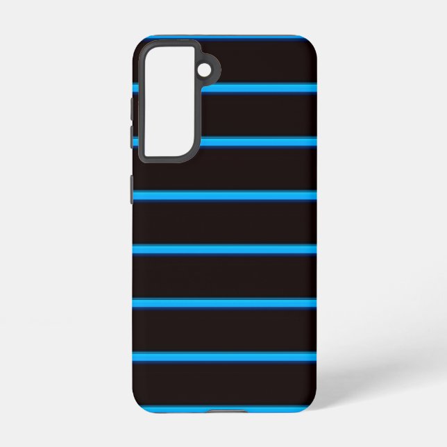 Funda Para Samsung Galaxy Rayas azules cielo lindas negras (Reverso )