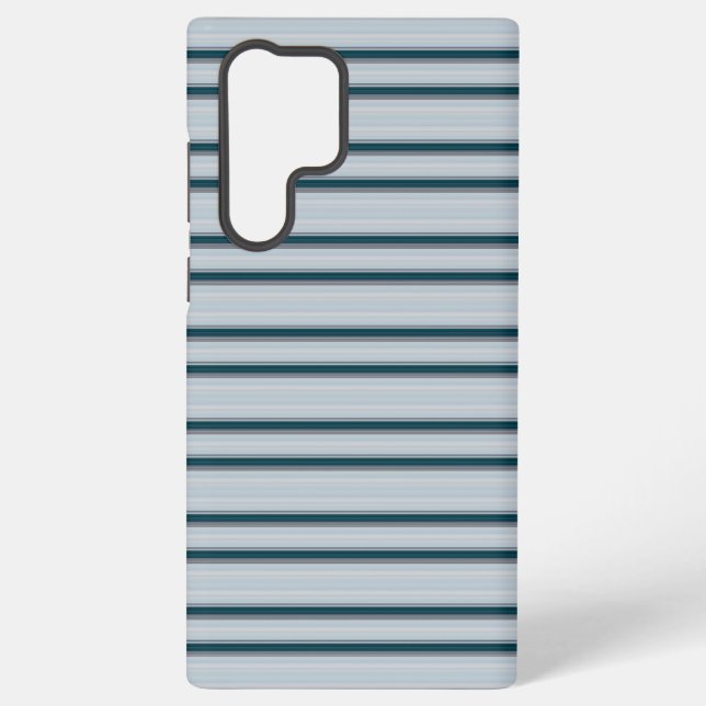 Funda Para Samsung Galaxy Rayas azules grises lindas (Reverso )