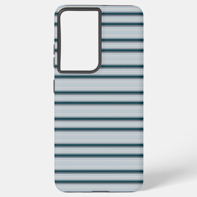 Funda Para Samsung Galaxy Rayas azules grises lindas (Reverso )