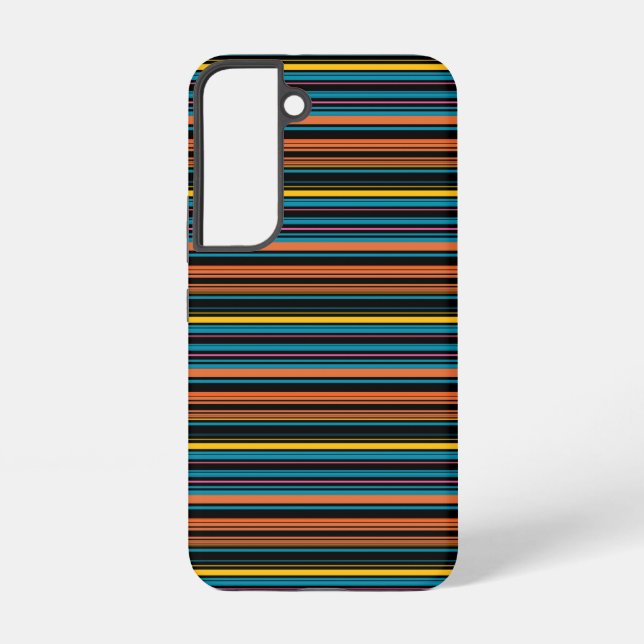 Funda Para Samsung Galaxy Rayas azules negras lindas (Reverso )