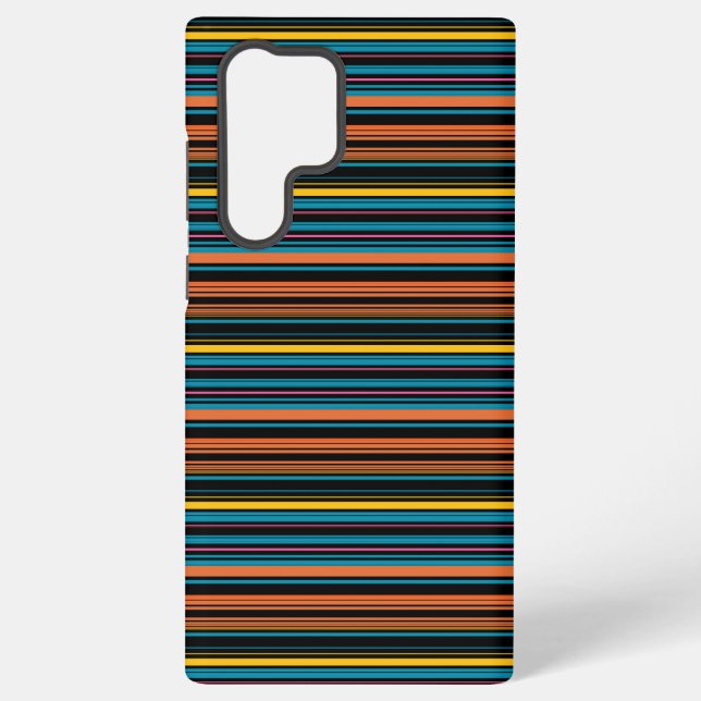 Funda Para Samsung Galaxy Rayas azules negras lindas (Reverso )
