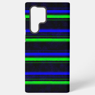 Funda Para Samsung Galaxy S22 Ultra Rayas Azules Verdes Negras