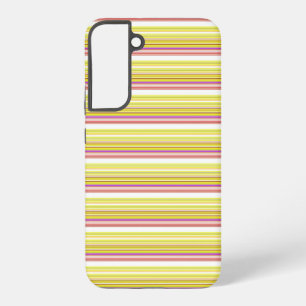Funda Para Samsung Galaxy S22+ Rayas blancas amarillas lindas