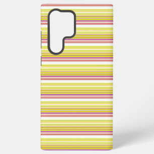 Funda Para Samsung Galaxy S22 Ultra Rayas blancas amarillas lindas