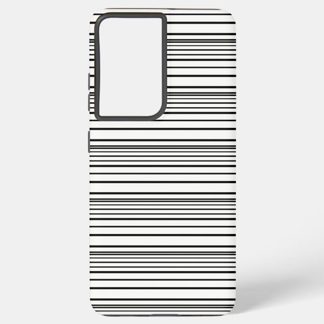 Funda Para Samsung Galaxy Rayas blancas negras lindas (Reverso )